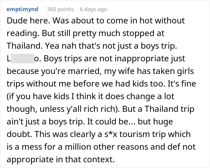 Guy Wants Marriage At Home And Single-Guy Trips To Thailand With Pals, Wife Says He Can&rsquo;t Have Both
