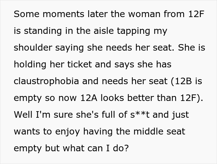 Man Shares A Ridiculous Story That Permanently Changed His Mind On Being Nice And Swapping Seats Man Shares A Ridiculous Story That Permanently Changed His Mind On Being Nice And Swapping Seats