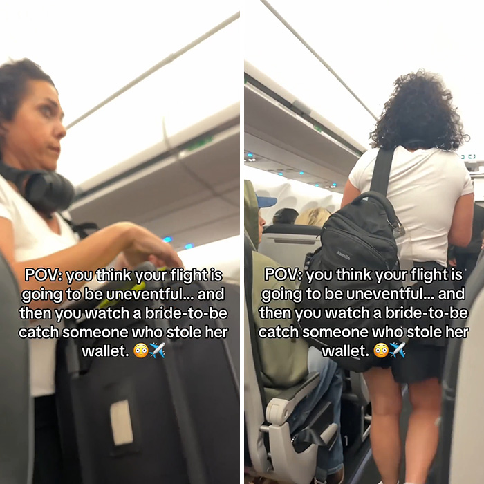 Bride-To-Be Praised For Confronting Woman Mid-Flight After Wallet Goes Missing, Getting Her Kicked Off Plane Bride-To-Be Praised For Confronting Woman Mid-Flight After Wallet Goes Missing, Getting Her Kicked Off Plane