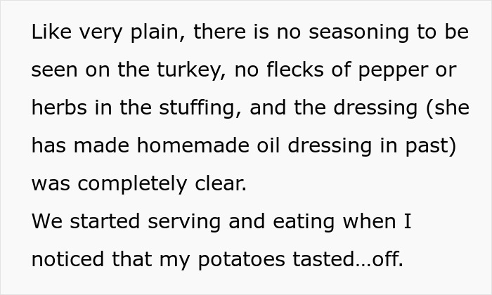 Thanksgiving Takes A Wild Turn When MIL Admits She Put Essential Oils In Nearly Every Holiday Dish Thanksgiving Takes A Wild Turn When MIL Admits She Put Essential Oils In Nearly Every Holiday Dish