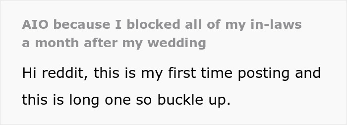 Frustrated Bride Blocks Entire In-Law Family After Toxic MIL Wears A White Dress To Her Wedding Frustrated Bride Blocks Entire In-Law Family After Toxic MIL Wears A White Dress To Her Wedding