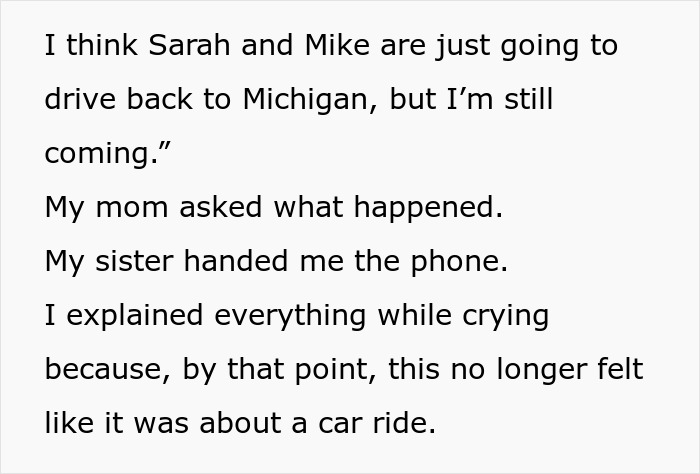 Woman Turns Car Around Mid-Trip After Sister’s Unexpected Reaction Sparks Family Drama Woman Turns Car Around Mid-Trip After Sister’s Unexpected Reaction Sparks Family Drama