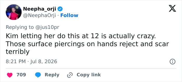 Kim Kardashian Slammed As Doctors Issue Grim Warning Over North West’s Hand Piercings: “Parents Don’t Care” Kim Kardashian Slammed As Doctors Issue Grim Warning Over North West’s Hand Piercings: “Parents Don’t Care”