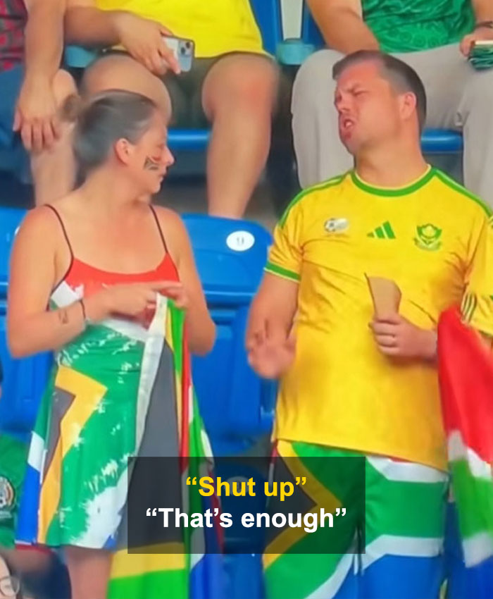 After Couple’s Viral World Cup Moment Had Fans Urging Her To Divorce Him, Expert Lip Reader Reveals What They Really Said After Couple’s Viral World Cup Moment Had Fans Urging Her To Divorce Him, Expert Lip Reader Reveals What They Really Said