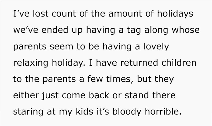 Frustrated Mom Can’t Stand Random Kids Attaching Themselves To Her Family On Holidays Frustrated Mom Can’t Stand Random Kids Attaching Themselves To Her Family On Holidays