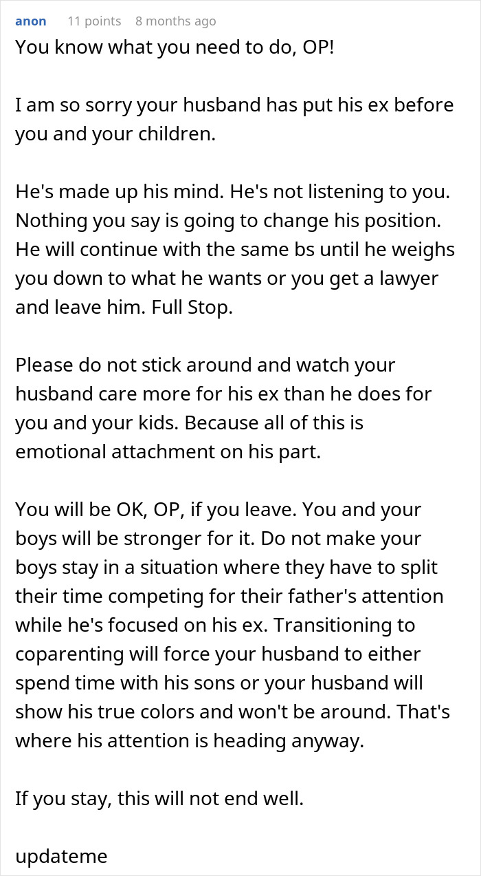 Husband Drops Everything To Help His Sick Ex Wife, Doesn’t Care What His Current Wife Thinks Husband Drops Everything To Help His Sick Ex Wife, Doesn’t Care What His Current Wife Thinks
