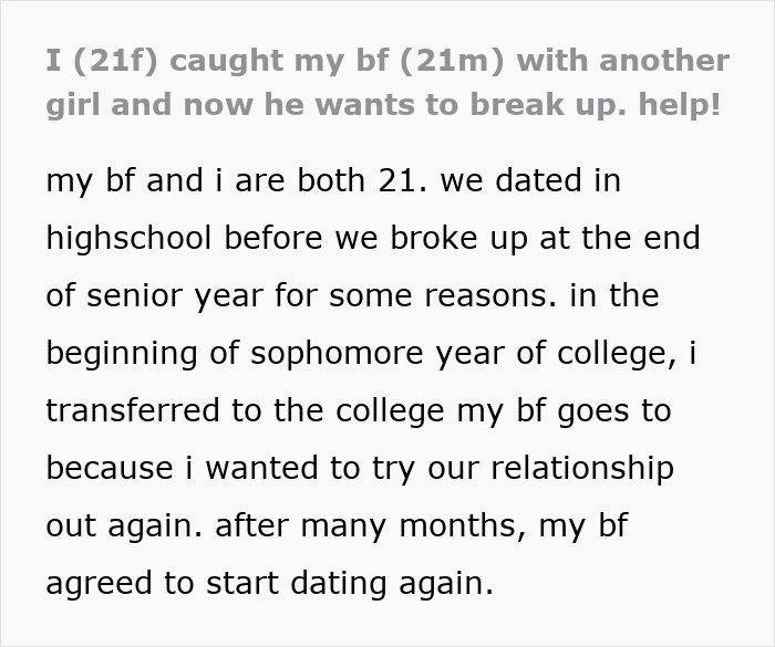 Woman Comes Online To Complain About Her Cheating Ex, But Then He Writes His Own Take On The Same Account Woman Comes Online To Complain About Her Cheating Ex, But Then He Writes His Own Take On The Same Account