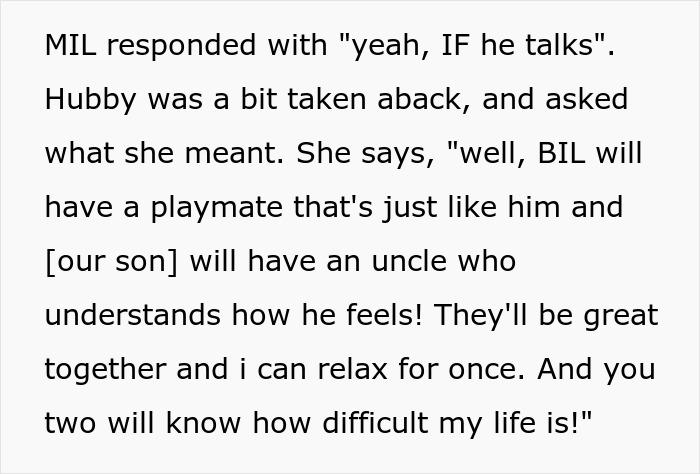 Evil Grandma Hopes Couple Has Severely Autistic Child Just Like Hers, Wants Them In Same Boat Evil Grandma Hopes Couple Has Severely Autistic Child Just Like Hers, Wants Them In Same Boat