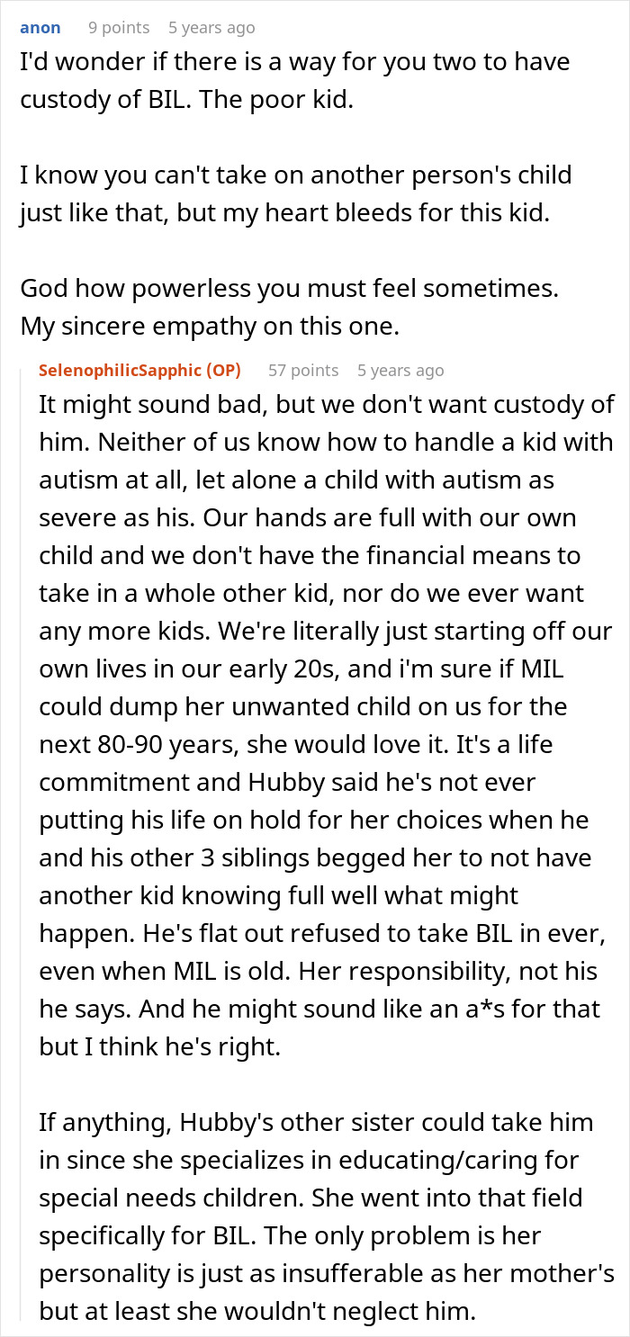 Evil Grandma Hopes Couple Has Severely Autistic Child Just Like Hers, Wants Them In Same Boat Evil Grandma Hopes Couple Has Severely Autistic Child Just Like Hers, Wants Them In Same Boat