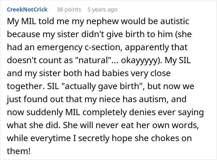 Evil Grandma Hopes Couple Has Severely Autistic Child Just Like Hers, Wants Them In Same Boat Evil Grandma Hopes Couple Has Severely Autistic Child Just Like Hers, Wants Them In Same Boat