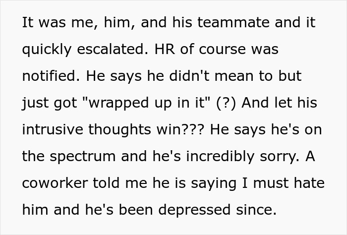 Woman’s Creepy Coworker Cut Off Her Hair After Months Of Weird Comment, Blames It On “Intrusive Thought” Woman’s Creepy Coworker Cut Off Her Hair After Months Of Weird Comment, Blames It On “Intrusive Thought”
