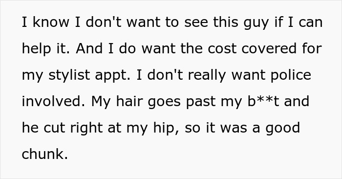 Woman’s Creepy Coworker Cut Off Her Hair After Months Of Weird Comment, Blames It On “Intrusive Thought” Woman’s Creepy Coworker Cut Off Her Hair After Months Of Weird Comment, Blames It On “Intrusive Thought”
