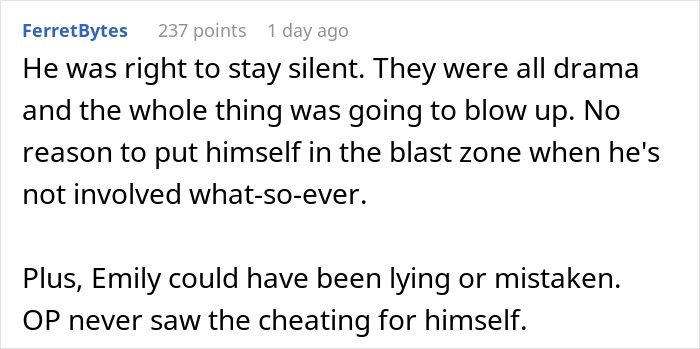 Guy Refuses To Expose Acquaintance’s Cheating GF, Surprised As Friends Ice Him Out Of The Group