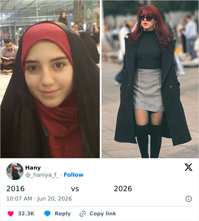 15 Powerful Side-By-Sides Women Shared About Letting Go Of The Hijab 15 Powerful Side-By-Sides Women Shared About Letting Go Of The Hijab