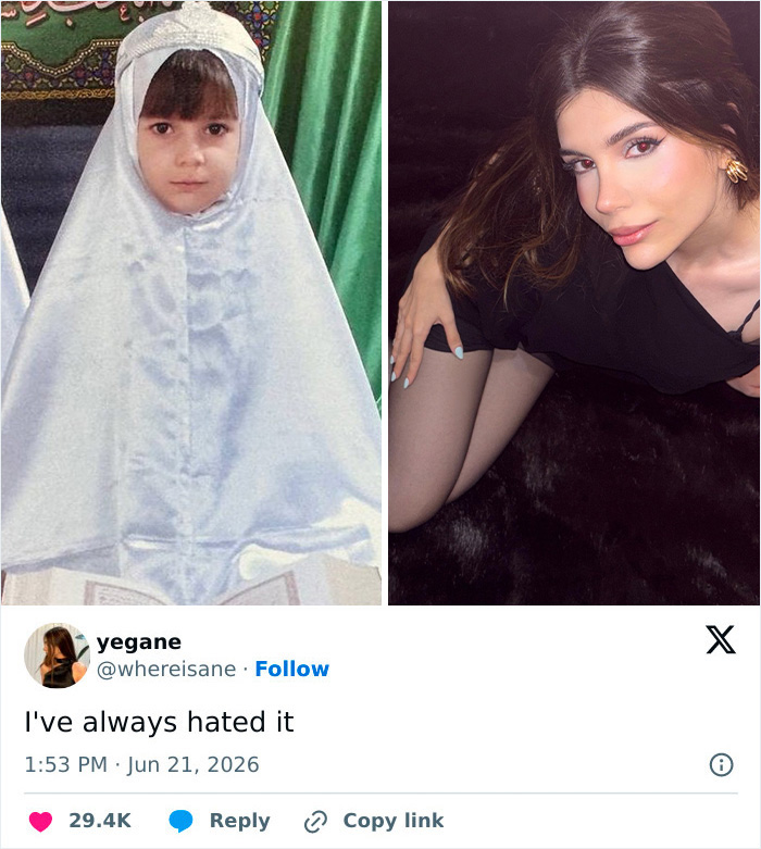 15 Powerful Side-By-Sides Women Shared About Letting Go Of The Hijab 15 Powerful Side-By-Sides Women Shared About Letting Go Of The Hijab