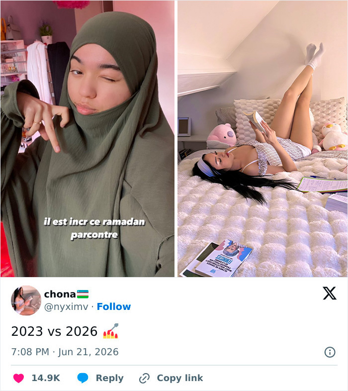 15 Powerful Side-By-Sides Women Shared About Letting Go Of The Hijab 15 Powerful Side-By-Sides Women Shared About Letting Go Of The Hijab