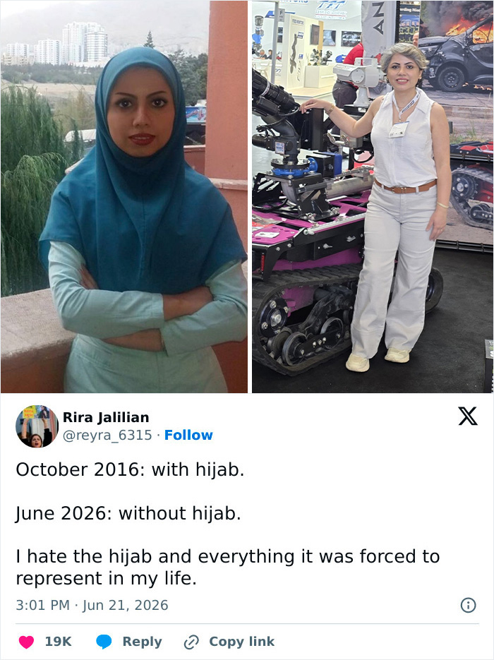 15 Powerful Side-By-Sides Women Shared About Letting Go Of The Hijab 15 Powerful Side-By-Sides Women Shared About Letting Go Of The Hijab