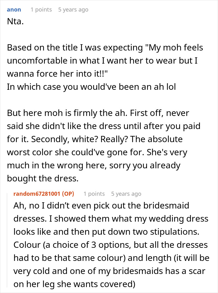 Bride Shocked When MOH Replaces The Dress That She Bought, And The Reason Ends Their Friendship Bride Shocked When MOH Replaces The Dress That She Bought, And The Reason Ends Their Friendship