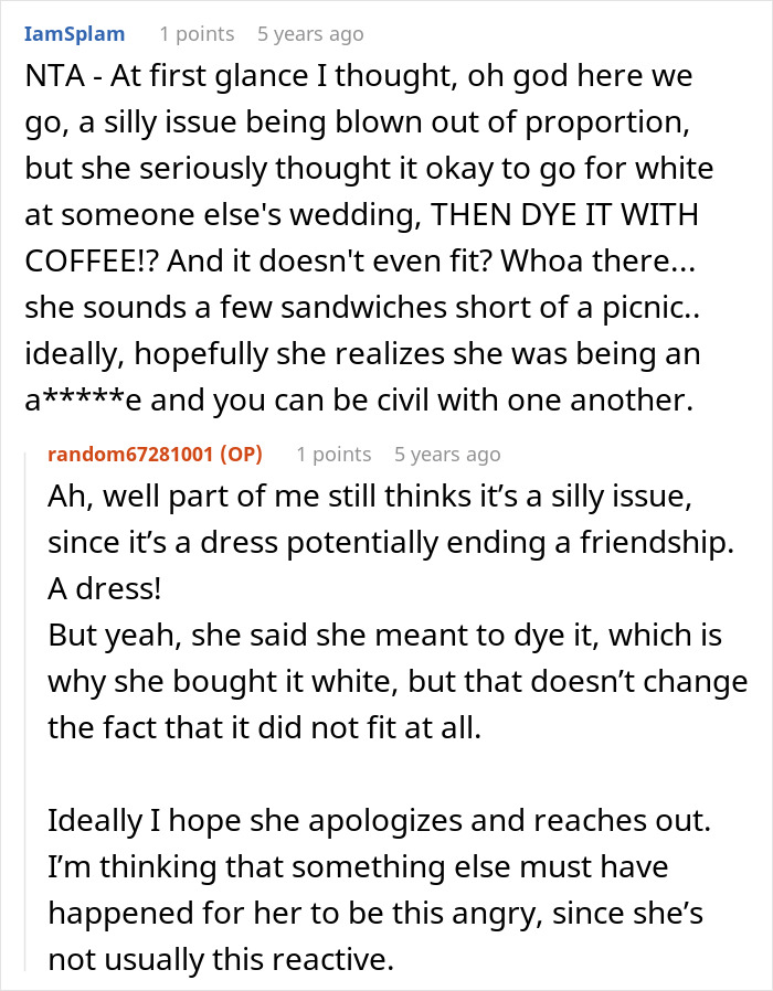 Bride Shocked When MOH Replaces The Dress That She Bought, And The Reason Ends Their Friendship Bride Shocked When MOH Replaces The Dress That She Bought, And The Reason Ends Their Friendship