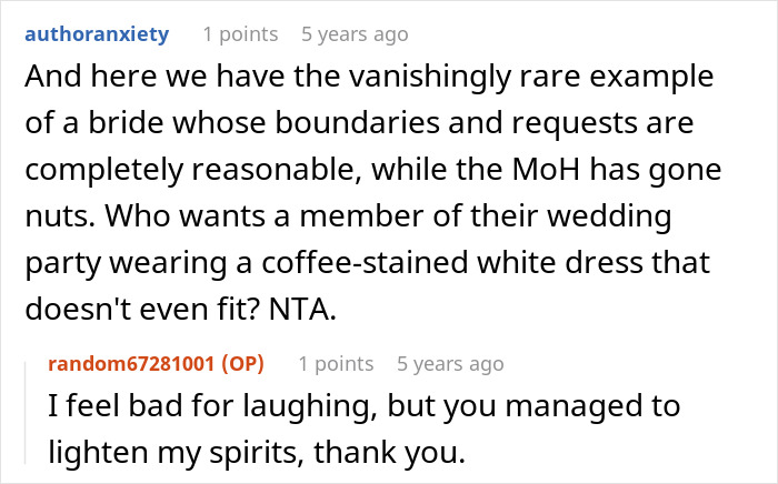 Bride Shocked When MOH Replaces The Dress That She Bought, And The Reason Ends Their Friendship Bride Shocked When MOH Replaces The Dress That She Bought, And The Reason Ends Their Friendship