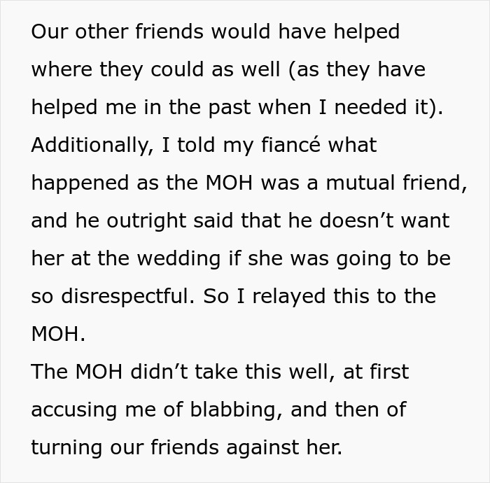 Bride Shocked When MOH Replaces The Dress That She Bought, And The Reason Ends Their Friendship Bride Shocked When MOH Replaces The Dress That She Bought, And The Reason Ends Their Friendship