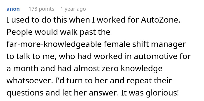 Customer Demands Help From A Man, Leaves Woman Rolling Her Eyes Customer Demands Help From A Man, Leaves Woman Rolling Her Eyes