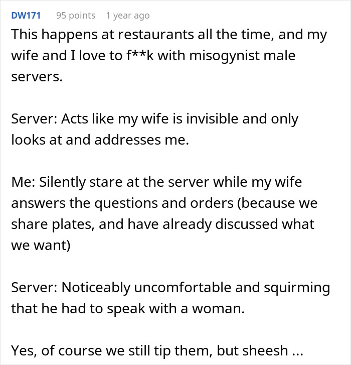 Customer Demands Help From A Man, Leaves Woman Rolling Her Eyes Customer Demands Help From A Man, Leaves Woman Rolling Her Eyes