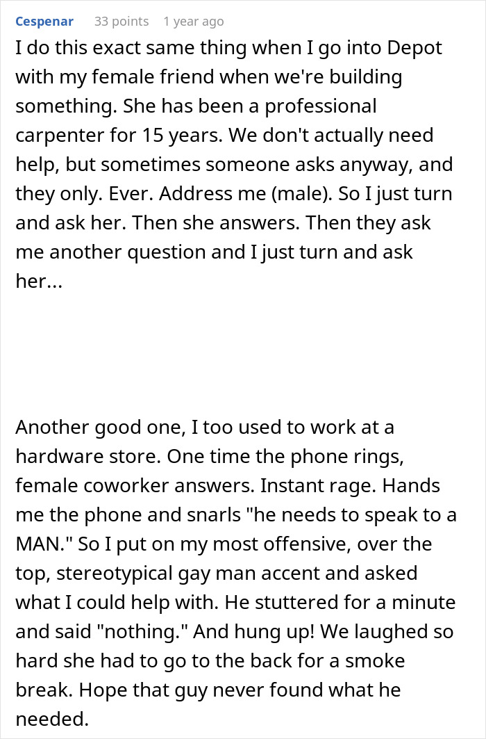 Customer Demands Help From A Man, Leaves Woman Rolling Her Eyes Customer Demands Help From A Man, Leaves Woman Rolling Her Eyes