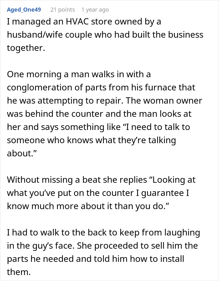 Customer Demands Help From A Man, Leaves Woman Rolling Her Eyes Customer Demands Help From A Man, Leaves Woman Rolling Her Eyes