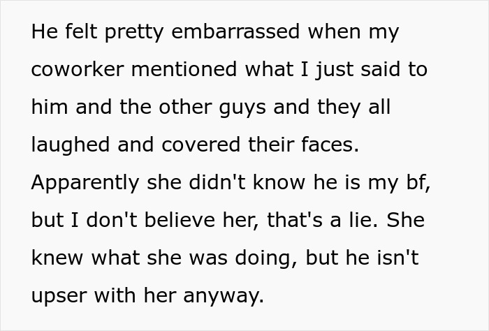 Woman’s Drunk Comment Leaves Her Panicking After Coworker Tells Her Boyfriend Woman’s Drunk Comment Leaves Her Panicking After Coworker Tells Her Boyfriend