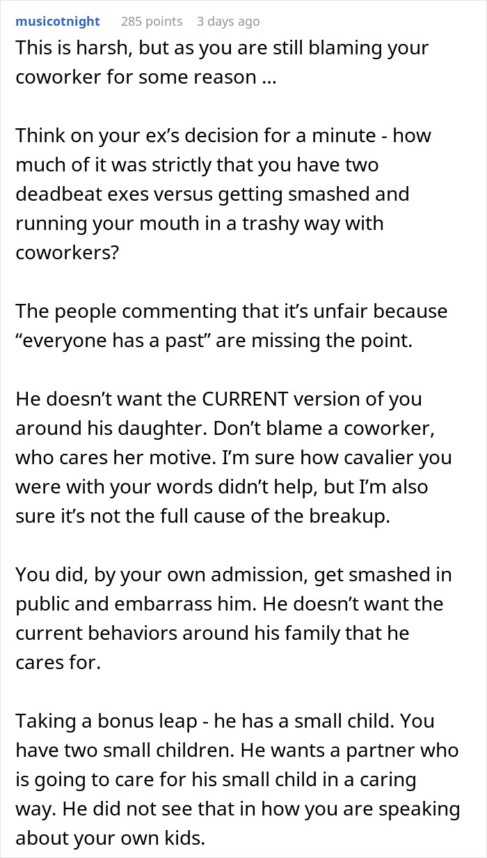 Woman’s Drunk Comment Leaves Her Panicking After Coworker Tells Her Boyfriend Woman’s Drunk Comment Leaves Her Panicking After Coworker Tells Her Boyfriend