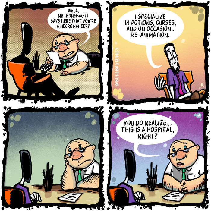 This Artist Imagines The Absurd Daily Life Of A Necromancer And His Assistant (49 New Comics) This Artist Imagines The Absurd Daily Life Of A Necromancer And His Assistant (49 New Comics)
