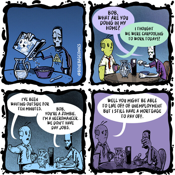 This Artist Imagines The Absurd Daily Life Of A Necromancer And His Assistant (49 New Comics) This Artist Imagines The Absurd Daily Life Of A Necromancer And His Assistant (49 New Comics)