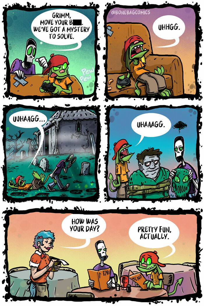 This Artist Imagines The Absurd Daily Life Of A Necromancer And His Assistant (49 New Comics) This Artist Imagines The Absurd Daily Life Of A Necromancer And His Assistant (49 New Comics)
