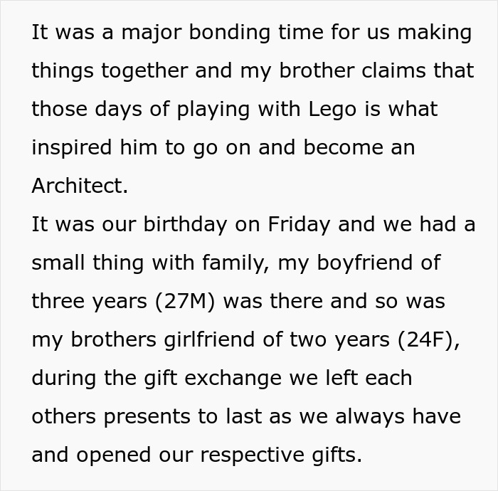 Woman Convinced Boyfriend’s Sister Is Trying To Outshine Her, Furious Over Her “Childish” Gift Woman Convinced Boyfriend’s Sister Is Trying To Outshine Her, Furious Over Her “Childish” Gift