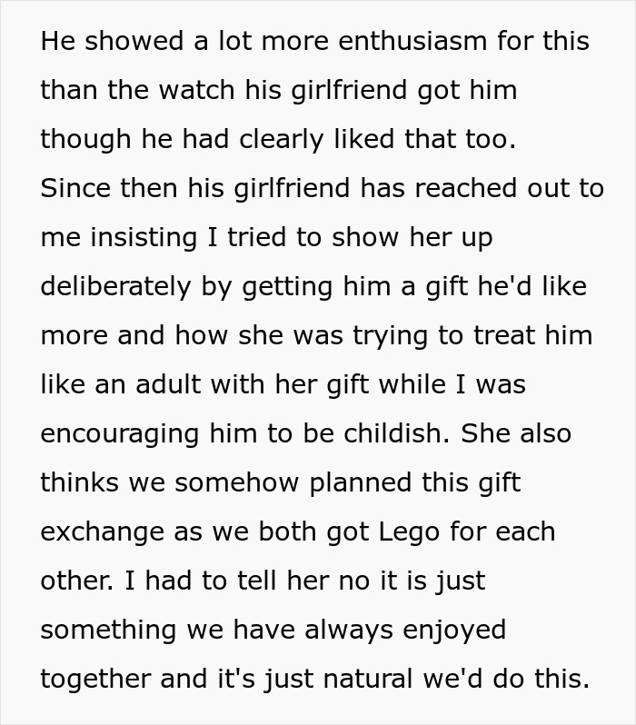 Woman Convinced Boyfriend’s Sister Is Trying To Outshine Her, Furious Over Her “Childish” Gift Woman Convinced Boyfriend’s Sister Is Trying To Outshine Her, Furious Over Her “Childish” Gift