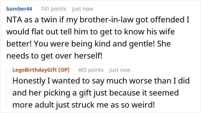 Woman Convinced Boyfriend’s Sister Is Trying To Outshine Her, Furious Over Her “Childish” Gift Woman Convinced Boyfriend’s Sister Is Trying To Outshine Her, Furious Over Her “Childish” Gift