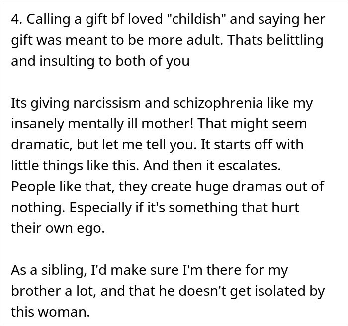 Woman Convinced Boyfriend’s Sister Is Trying To Outshine Her, Furious Over Her “Childish” Gift Woman Convinced Boyfriend’s Sister Is Trying To Outshine Her, Furious Over Her “Childish” Gift