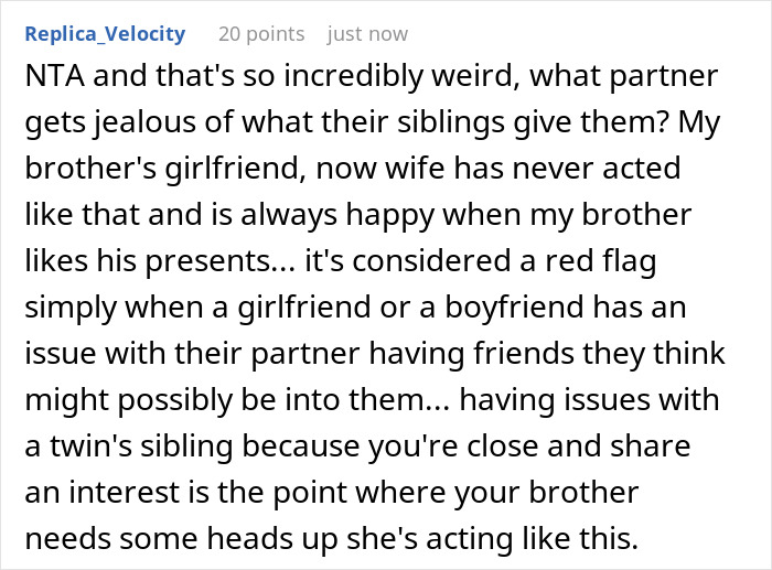Woman Convinced Boyfriend’s Sister Is Trying To Outshine Her, Furious Over Her “Childish” Gift Woman Convinced Boyfriend’s Sister Is Trying To Outshine Her, Furious Over Her “Childish” Gift