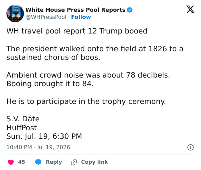 Donald Trump Viciously Booed At FIFA World Cup Final In New York Donald Trump Viciously Booed At FIFA World Cup Final In New York