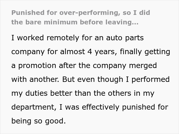 Best Worker Puts Company In A Jam After Deciding To Quit As They Punish Him For Doing More Work Best Worker Puts Company In A Jam After Deciding To Quit As They Punish Him For Doing More Work