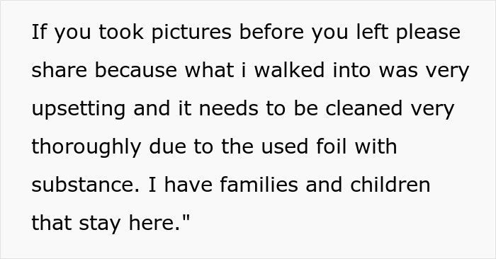 Guests Shocked After Airbnb Owner Wants $150 Cleaning Fee Based On Candy Wrapper And AI Trash Guests Shocked After Airbnb Owner Wants $150 Cleaning Fee Based On Candy Wrapper And AI Trash