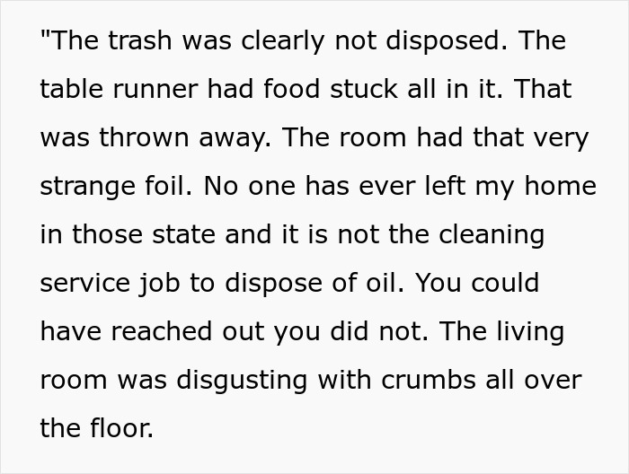 Guests Shocked After Airbnb Owner Wants $150 Cleaning Fee Based On Candy Wrapper And AI Trash Guests Shocked After Airbnb Owner Wants $150 Cleaning Fee Based On Candy Wrapper And AI Trash