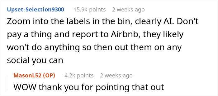 Guests Shocked After Airbnb Owner Wants $150 Cleaning Fee Based On Candy Wrapper And AI Trash Guests Shocked After Airbnb Owner Wants $150 Cleaning Fee Based On Candy Wrapper And AI Trash
