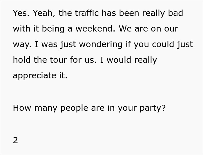Entitled Tourists Decide To Make Everyone Wait For Them, Shocked When Tour Guide Starts Anyway Entitled Tourists Decide To Make Everyone Wait For Them, Shocked When Tour Guide Starts Anyway