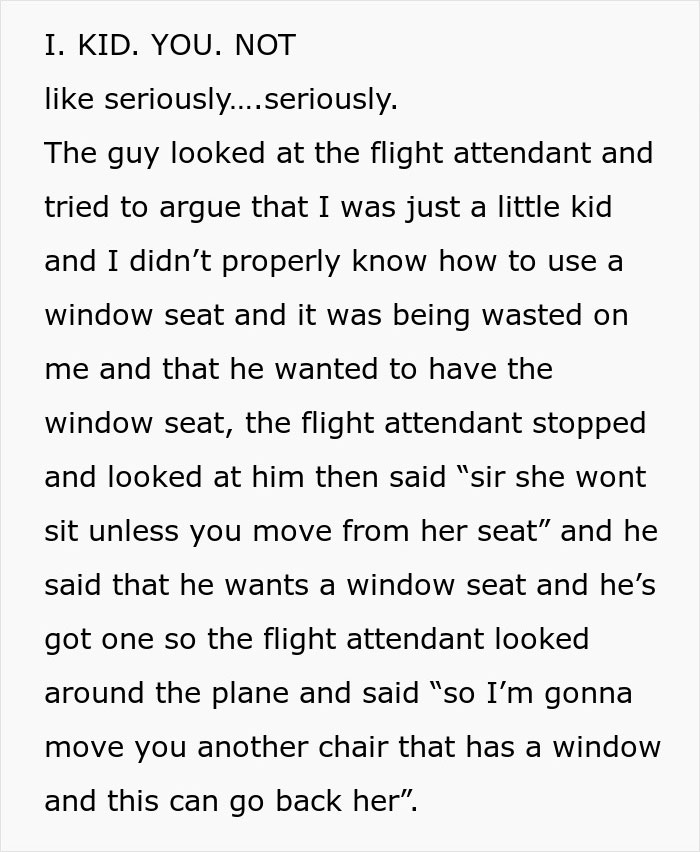 Man Tries To Steal A Child’s Window Seat On A Flight, Refuses To Move Until A Flight Attendant Steps In Man Tries To Steal A Child’s Window Seat On A Flight, Refuses To Move Until A Flight Attendant Steps In