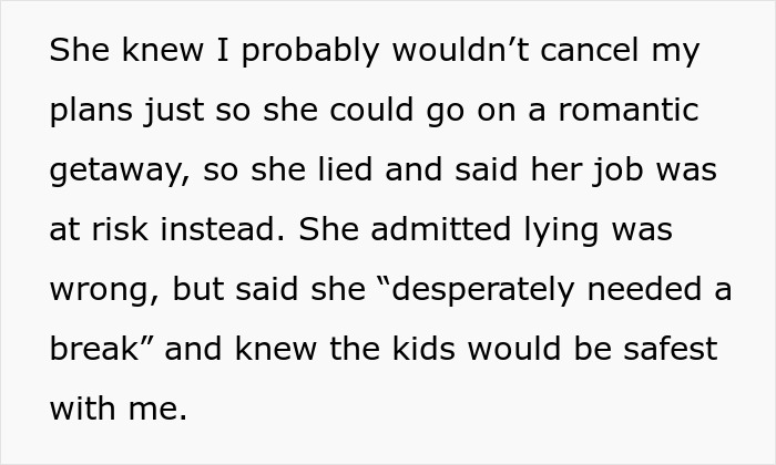 Single Mom Lies To Make Sister Agree To Watch Her Kids, Loses A Free Babysitter When She Actually Needs One Single Mom Lies To Make Sister Agree To Watch Her Kids, Loses A Free Babysitter When She Actually Needs One