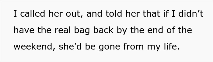 Woman Trusted Best Friend With Sentimental Designer Bag, Ends Up Getting A Fake One Back Woman Trusted Best Friend With Sentimental Designer Bag, Ends Up Getting A Fake One Back