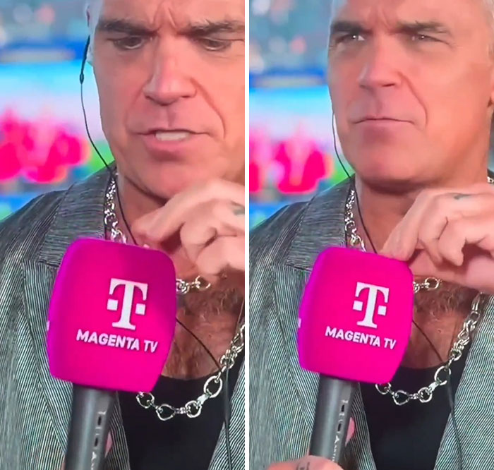 Robbie Williams Breaks Silence After White Substance Fell On Mic In World Cup Moment That Had Fans Concerned Robbie Williams Breaks Silence After White Substance Fell On Mic In World Cup Moment That Had Fans Concerned