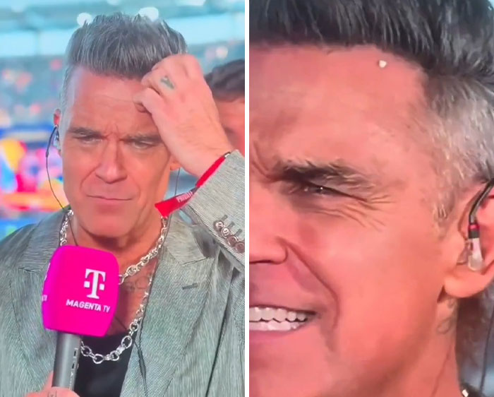Robbie Williams Breaks Silence After White Substance Fell On Mic In World Cup Moment That Had Fans Concerned Robbie Williams Breaks Silence After White Substance Fell On Mic In World Cup Moment That Had Fans Concerned